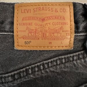 Levi 501’s Black Wash Jeans